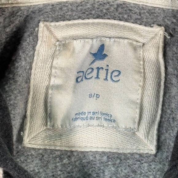 Aerie Hoodie Sweatshirt Women Small Gray Fleece Heavyweight Comfort Classic City - Picture 8 of 10